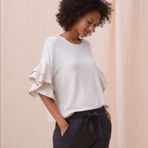 Lou & Grey Signaturesoft Tipped Ruffle Top